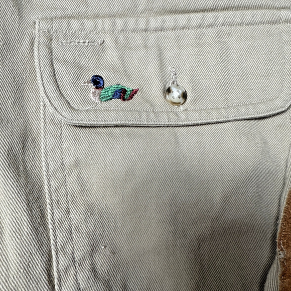 Vintage Shooting Shirt Men's Size L Leather Shoulder Elbow Norman Shirtmakers - Picture 3 of 12